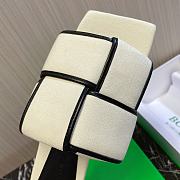 Bottega Veneta White Black Slides - 4