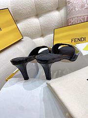 Fendi FFold Black Leather Sandal 5.5cm - 5