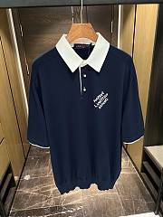 Louis Vuitton LV Polo Shirt Navy Blue  - 4