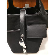 Hermes Nior Black Canvas Picotin Lock Cargo 18 Handbag 18cm - 3
