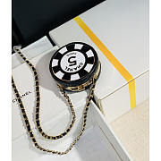 Chanel CC Mirror Chip Mini Bag Black White 10x10x4cm - 1