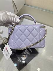 Chanel Vanity Case Light Purple Lambskin 17cm - 5