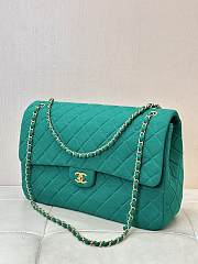 Chanel Large Flap Bag Green Gold 38x27x12cm - 2