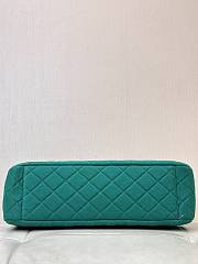 Chanel Large Flap Bag Green Gold 38x27x12cm - 6