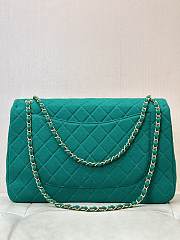 Chanel Large Flap Bag Green Gold 38x27x12cm - 4