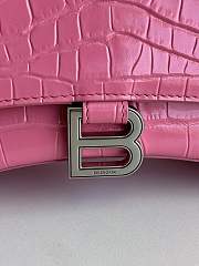 Balenciaga Hourglass Crocodile Dark Pink 23x10x24cm - 4