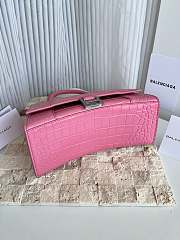 Balenciaga Hourglass Crocodile Dark Pink 23x10x24cm - 2