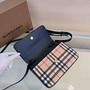 Burberry Hampshire Small Check Black Bag 21x5x13cm - 2