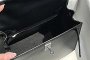 Hermes Kelly 25 Black Box Leather Silver 25cm - 6