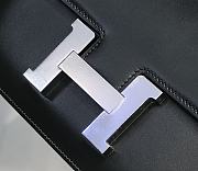 Hermes Constance Bag Black Box Leather Silver 19cm - 4