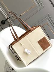 Loewe Cushion Tote Bag Canvas Leather 35x27x19cm - 1