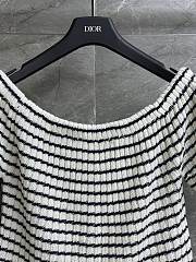 Dior Short-Sleeved Sweater White Linen - 4