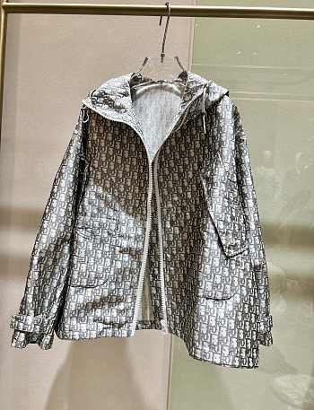 Dior Waterproof Hooded Jacket Gray