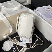 Chanel Backpack Mini White Lambskin Gold 18x13x9cm - 3