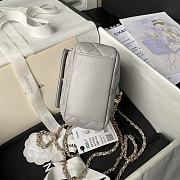 Chanel Backpack Mini Grey Lambskin Gold 18x13x9cm - 6