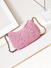 Chanel Clutch With Chain Pink Tweed 20x13x4.5cm - 6