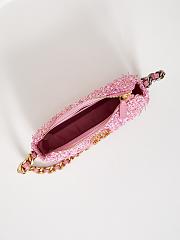 Chanel Clutch With Chain Pink Tweed 20x13x4.5cm - 2