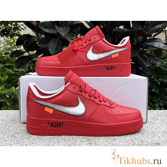 OFF-WHITE x Nike Air Force 1 Red - 1