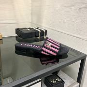 Chanel Black Pink Slides - 4