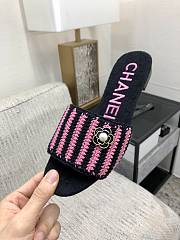 Chanel Black Pink Slides - 2