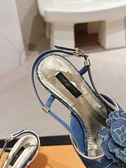 Louis Vuitton LV Blue Monogram Denim Sandals 5.5cm - 4