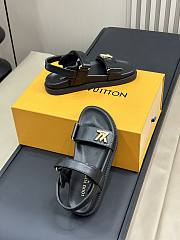 Louis Vuitton LV Sunset Comfort Flat Sandal Lamb Leather Black - 5