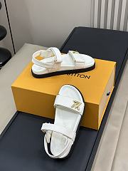 Louis Vuitton LV Sunset Comfort Flat Sandal Lamb Leather White - 5