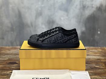 Fendi Domino Sneakers FF Motif Fabric Black