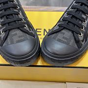 Fendi Domino Sneakers FF Motif Fabric Black - 3