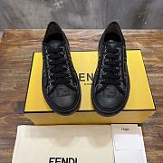 Fendi Domino Sneakers FF Motif Fabric Black - 2