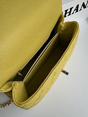 Chanel Coco Handle Bag Yellow Caviar Gold 24cm - 6