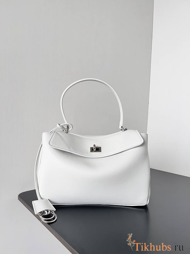 Balenciaga Rodeo Small Handbag White Smooth 27x8x21cm - 1