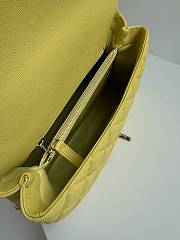 Chanel Coco Handle Bag Yellow Caviar Gold 29cm - 6