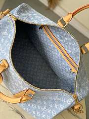 Louis Vuitton LV Keepall Bandoulière 45 Sky Blue Denim 45 x 27 x 20 cm - 2