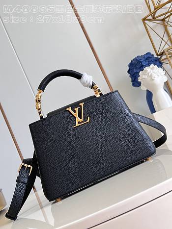 Louis Vuitton LV Capucines Black 27x18x9cm BB