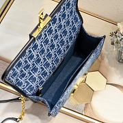 Dior 30 Montaigne Bag Blue Denim Oblique Jacquard 25x15x8cm - 2