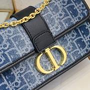 Dior 30 Montaigne East-West Bag Blue Denim 21 x 12 x 6 cm  - 5