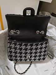 Chanel Evening Bag Calf Leather Black Silver 21x13x8cm - 3
