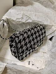 Chanel Evening Bag Calf Leather Black Silver 21x13x8cm - 5