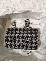 Chanel Evening Bag Calf Leather Black Silver 21x13x8cm - 2