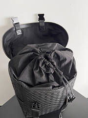 Bottega Veneta Black Intrecciato Flap Backpack 38x26x15cm - 5