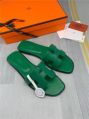 Hermes Oran Green Slides - 3