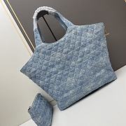 YSL Icare Maxi Shopping Bag Blue Denim 52x32x8cm - 6
