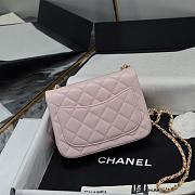 Chanel Mini Flap Bag Light Pink Bell 18x13x7cm - 5