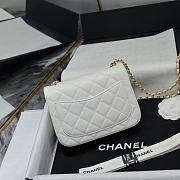Chanel Mini Flap Bag White Bell 18x13x7cm - 4