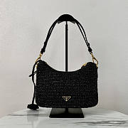 Prada Re-Edition Crochet Mini Bag Black 22x18x6cm - 4