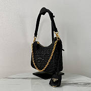 Prada Re-Edition Crochet Mini Bag Black 22x18x6cm - 3