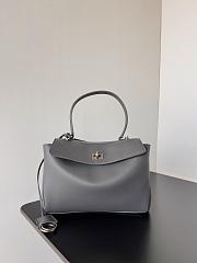Balenciaga Rodeo Small Handbag Grey Smooth 27x8x21cm - 1