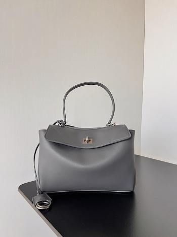 Balenciaga Rodeo Small Handbag Grey Smooth 27x8x21cm