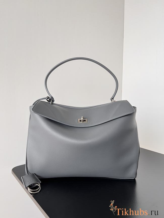Balenciaga Rodeo Medium Handbag Grey Smooth 34x11x24cm - 1